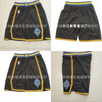 75Th 2022 NEW Nba Basketball Anniversary Warriors Black Pants Sweatpants Shorts Y727