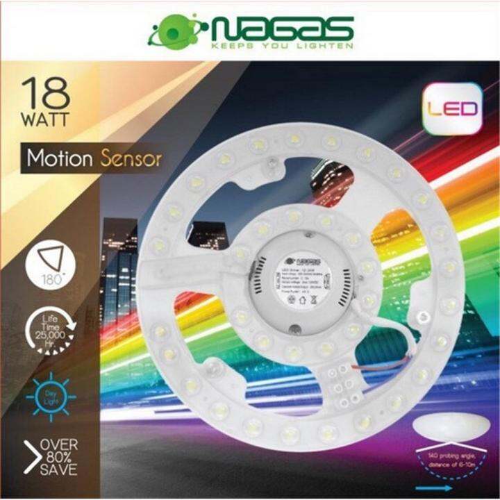 หลอด-led-nagas-ceiling-module-motion-18-วัตต์-สีขาว-ส่งเร็วส่งไว-มีเก็บเงินปลายทาง