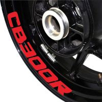 สติกเกอร์ล้อรถจักรยานยนต์สำหรับฮอนด้าโลโก้ CB300R CB 300R Cb300 R สติกเกอร์ตกแต่งสติกเกอร์ประดับล้อกันน้ำสะท้อนแสง