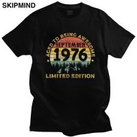 Retro Legends Awesome Born In September 1976 Tshirt For Men Short Sleeve 44 Years Old Birthday Gift T-shirt Cotton Tee Clothing XS-6XL