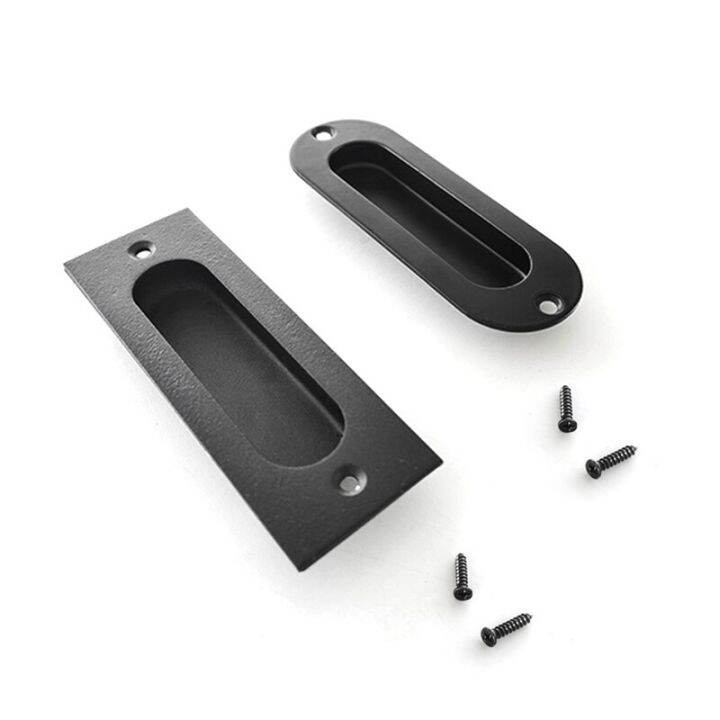 Barn Door Handle Invisible Recessed Door Handle Black Flush Pull ...