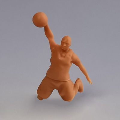 MagiDeal Resin S Scale Dunk Doll Miniature Unpainted Model Sand Table Background