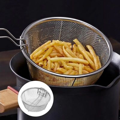 【CC】 Chips Deep Fry Baskets Food Presentation Strainer Chef Colander Frying French Fries Basket