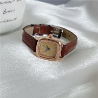 Retro square thin strap small dial watch womens compact ins student high-looking niche light luxury square waterproof