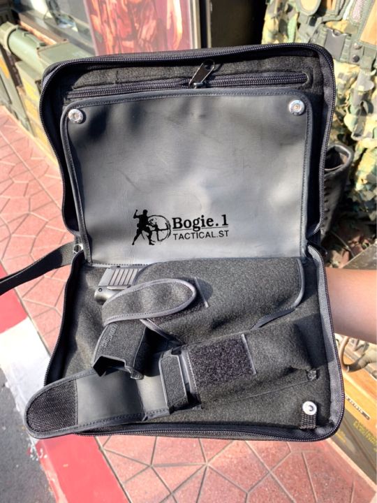กระเป๋าเก็บปืน-กระเป๋าปืน-sig-p365-หนังแท้-สีดำ-และ-สีน้ำตาล-แบรนด์-bogie1