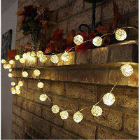 5M Christmas Led Rattan Balls Fairy String Decorative Lights USB AA Outdoor Holiday Patio Garland Party Wedding