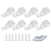 8Pcs Curtain Clear P Clips Hook,Roller Blind Clips Child Safety Chain Cord P Clip Hooks for Vertical Roman Roller Blinds