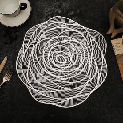 【CC】✈✐๑  Bronzing Placemat Heat-Resistant Non-slip Table Insulation Dining Decoration