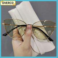 OVERCO ขนาดใหญ่ ยอดนิยม แนวโน้ม เฉดสีผู้หญิง แว่นกันแดดวินเทจขนาดเล็ก แว่นตากันแดด CAT EYE เฉดสี