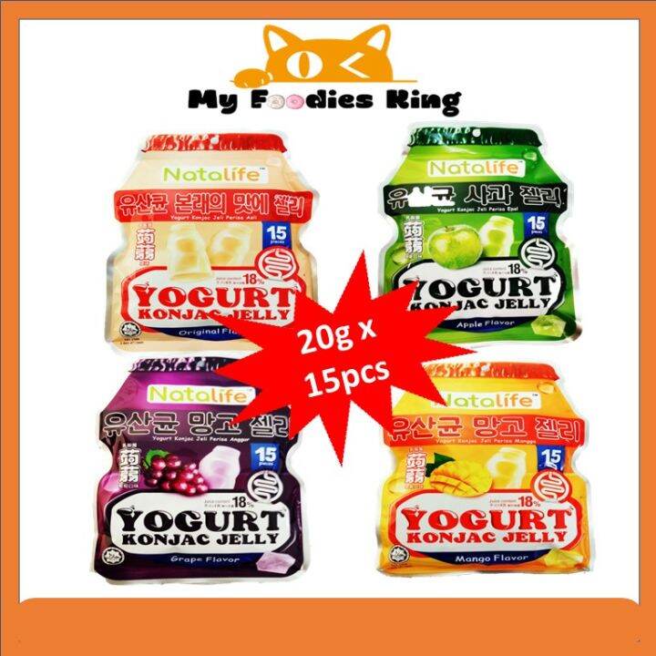 Natalife Yogurt Konjac Jelly 20g x 15pcs Original / Grape / Mango