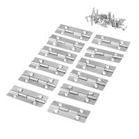 12Pcs 35x15mm Stainless Steel Butt Hinge for Cabinet Drawer Door Kitchen Window 4 Small Hole Hinge with Screw Furniture Fittings Door Hardware Locks