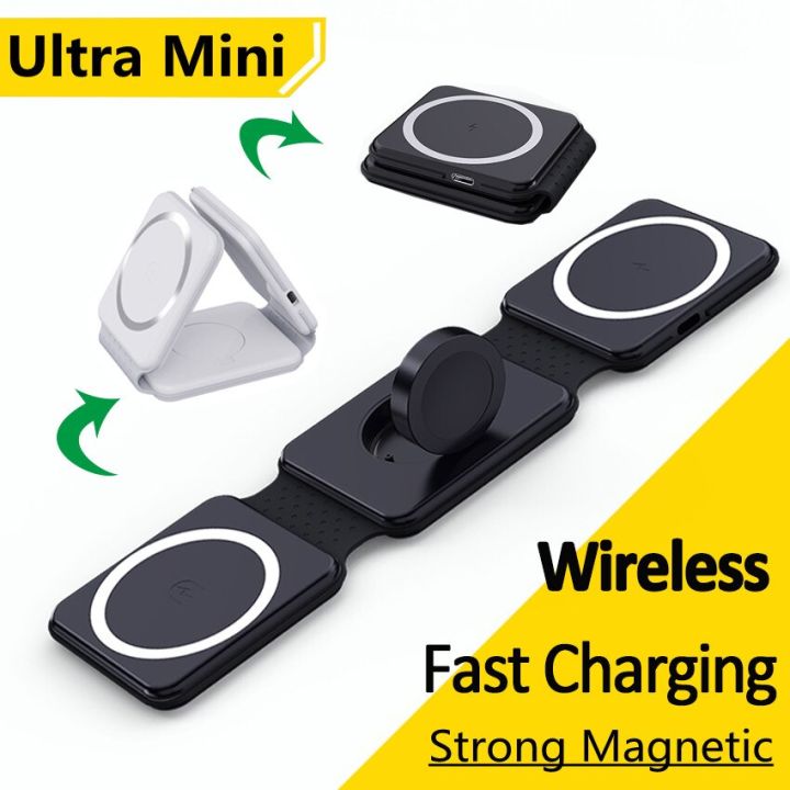 3-in-1-magnetic-wireless-charger-pad-ที่ชาร์จศัพท์แบบพับได้สำหรับ-14-13-12-7-6-5-xiaomi-fast-charging