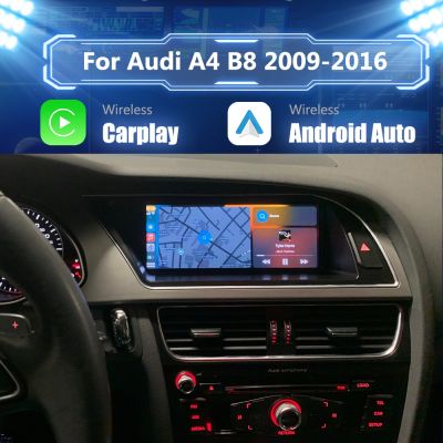 วิทยุติดรถยนต์ลินุกซ์สำหรับ A4 Audi B8 2009-2016จีพีเอสมัลติมีเดียแอนดรอยด์ชุดวิทยุรถยนต์ไร้สาย Carplay วิทยุนำทางสเตอริโอ