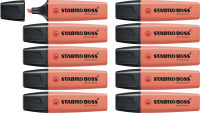 STABILO Boss Pastel ปากกาเน้นข้อความ Pastel Color ชุด 10 ด้าม - Mellow Coral Red