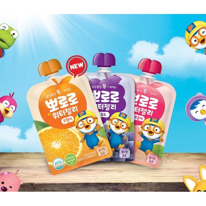 【SG SELLER】Paldo Pororo Water Jelly 120ml Grape Peach Orange | Lazada ...