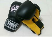 นวมมวยไทย Top King Thai Boxing Gloves -TKBGSA- Black/Yellow -10oz