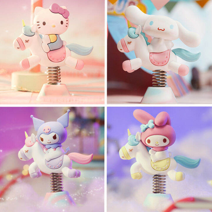 ของแท้-sanrio-carousel-series-yugui-dog-hello-big-ears-kuromi-เครื่องประดับเขย่าเพลง