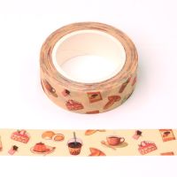 Cake Milk Tea Decorative Adhesive Tape Cute frosted Masking Washi Tape Diy Scrapbooking Sticker Label Japanese Stationery Adhesives Tape