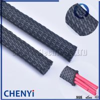 10M Width 4/6/8/10/12/14/16/20mm Cable Sleeve black Wire Protection PET Nylon Cable Sleeves wire cable Braided Cable Sleeve Electrical Circuitry Parts