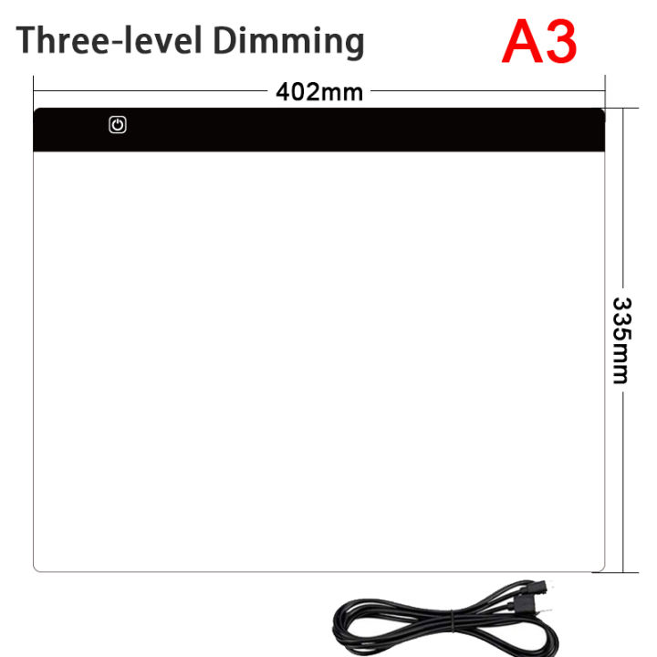 A5/A4/A3 Drawing Tablet Board USB Powered Dimmable LED Light Pad For  Drawing,Tracing,Diamond