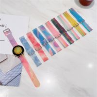 （Bar watchband）สายเจลลี่สีรุ้งสำหรับ Samsung Galaxy Watch Active 2/3/46มม./42มม./S3/Huawei GT-2-Pro Galaxy Watch 4 44มม. 40มม.