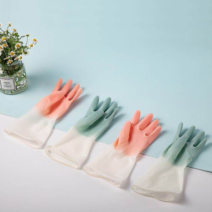 BOOMJOY 1Pair Silicone Cleaning Gloves Dishwashing Cleaning Gloves