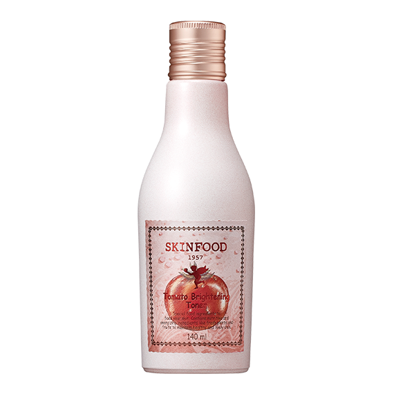 แพ็คเกจใหม่-skinfood-tomato-brightening-toner-140-ml-โทนเนอร์ผสมสารสกัดจากมะเขือเทศแบบเข้มข้นพิเศษ