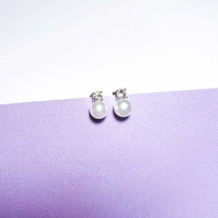 aesdothete-aesdotheteearring04-ต่างหูมุก-ต่างหูคริสตัล-ต่างหู-ต่างหูมุกก้านเงิน