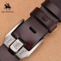 [A Motion] No. ONEPAULLeather For Men HighBlack Buckle Jeans Belt CowskinBelts Business Belt Cowboy Waistband