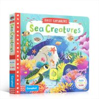 First Explorers Sea Creations ขนาดเล็ก Explorers สัตว์ทะเล Push-ดึงเลื่อนกลไกการทำงานกระดาษแข็งหนังสือเด็กความรู้วิทยาศาสตร์เป็นที่นิยมเด็กความรู้ความเข้าใจของเล่นที่น่าสนใจหนังสือ0-5ปี