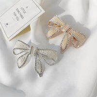 1Pc ผู้หญิงแฟชั่น Elegant โบว์คริสตัลกิ๊ฟติดผมพรรควันหยุด Hairpin Barrette ไข่มุกอุปกรณ์เสริมผม