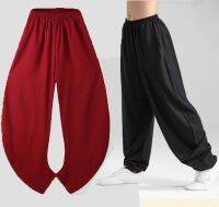 Tai Chi Pants Wushu Clothing Kung Fu Trousers Martial Art Uniform Breathable Loose 2023 New Style Elastic Waist