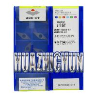 HUAZHICHUN คาร์ไบด์แทรก YBG202 YBG205 VBMT110302-EF VBMT110304-EM YBM153 CNC ใบตัดกลึงเครื่องมือกลึงคุณภาพ