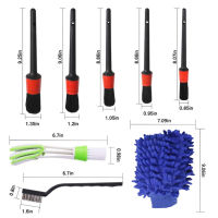 11pcs For Leather Cleaning Tool Interior Exterior Car Detailing Brush Set Soft Engine Multifunction Air Vent Seat Tire Auto