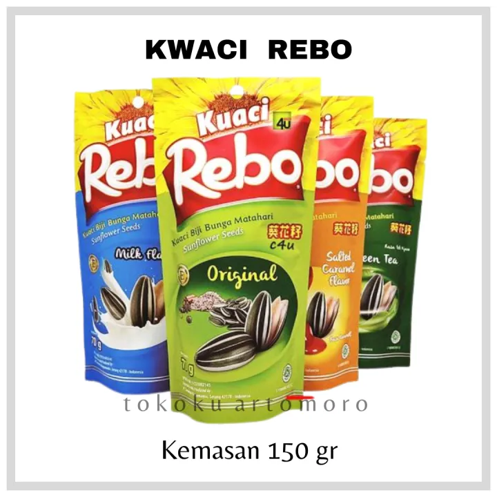 Kwaci Rebo Kemasan 150 Gr All Variant Kuaci Rebo Varian Rasa