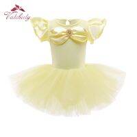 ☸△♞ Golden Ballerina Dancewear Children Ballet Dress Princess Style for Toddler Party Dress