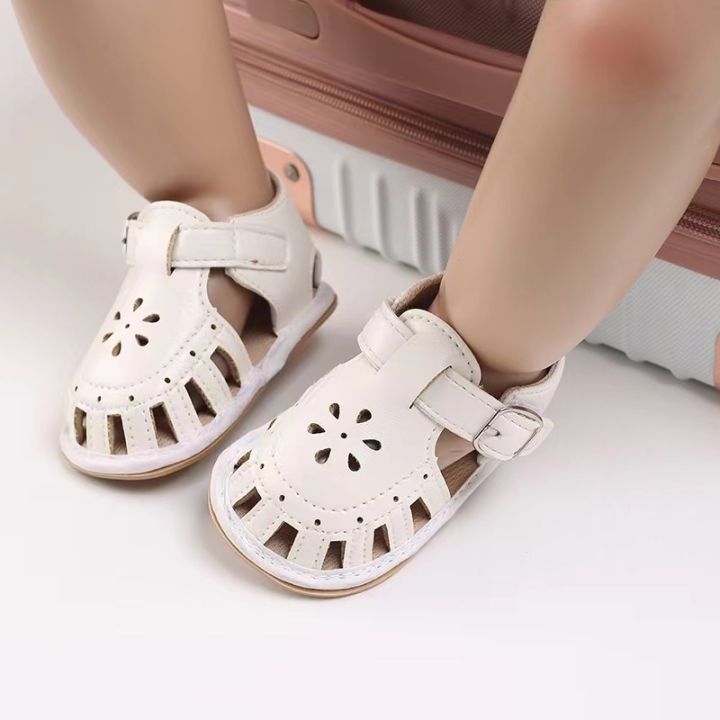 รองเท้าทารกสีขาวทำพิธีรองเท้าเด็กเล็กผู้หญิงก่อนวัย0-18เดือนเปลทารกแรกเกิดเจ้าหญิง