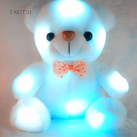 Big Colorful Glowing Teddy Bear Luminous Plush Toys Kawaii Light Up Led Teddy Bear Stuffed Toys Doll Kids Christmas Gift