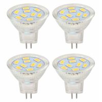 สี4Pcs Mr11 Led หลอดไฟสีขาวอุ่นไฟส่องเฉพาะจุดฮาโลเจนแสงไฟต่ำ