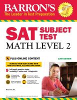 ภาษาอังกฤษรุ่นแรกBarron SAT Subject Test,คณิตศาสตร์ระดับ2, 13th Edition Barron S SAT Subject∝