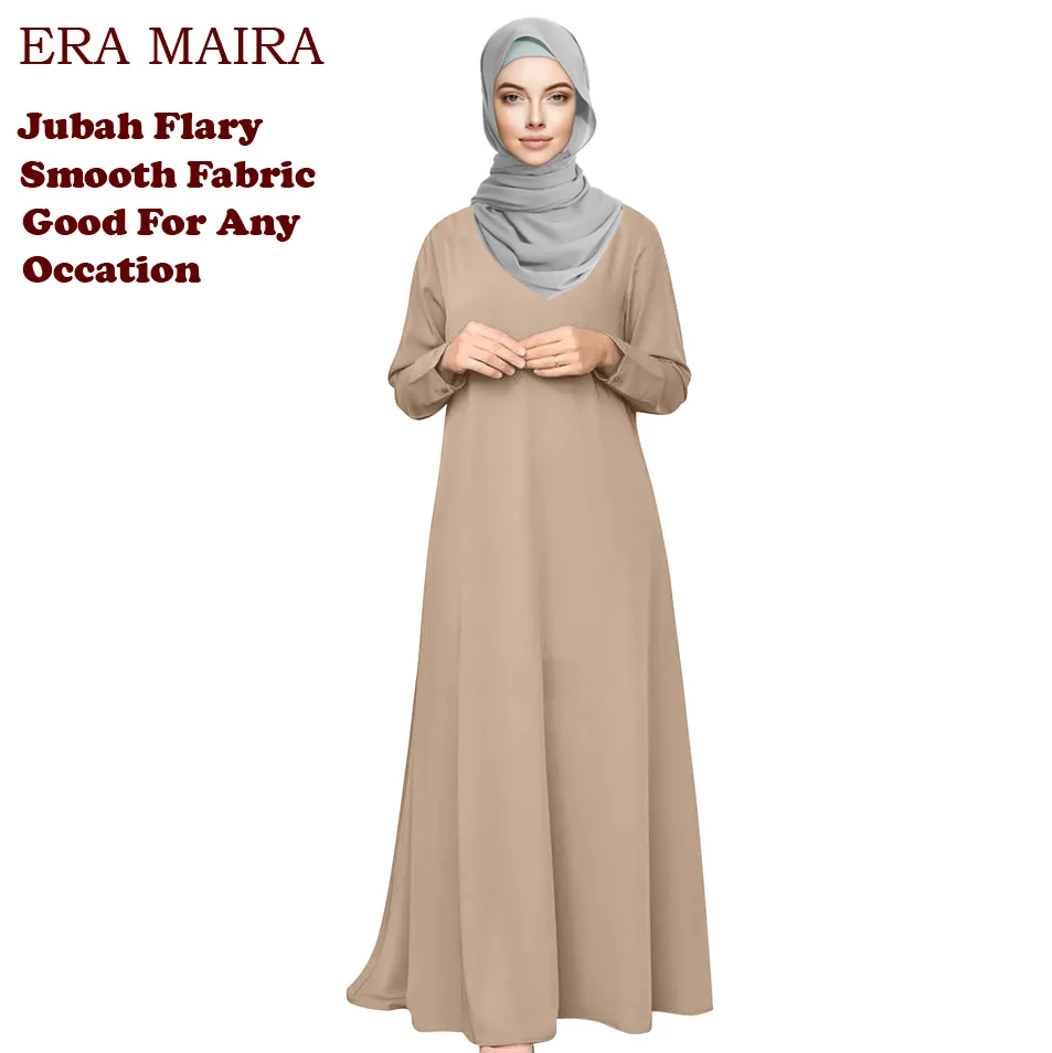 jubah satin princess cut