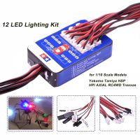 New 12 LED Lighting Kit Steering Brake Simulation Flash Light for 1/10 Scale Models RC Car Yokomo Tamiya HSP HPI AXIAL TRX