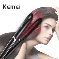 ✆ Kemei Electric Hair Straightener KM-2219 Wholesale Good Price Hair Iron With Infrared Ray Hair Straightener And Curler