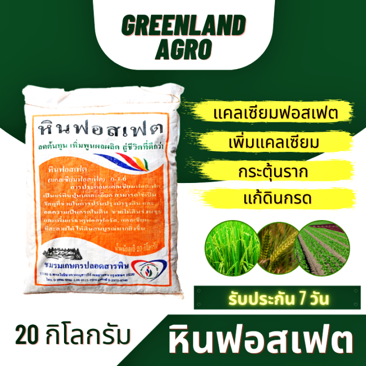 thaigreenagro-หินฟอสเฟต-rock-phosphate-แคลเซียมฟอสเฟต-กระตุ้นราก-เพิ่มแคลเซียม-แก้ดินกรด-ดินเปรี้ยว-เร่งการเจริญเติบโต-20-kg