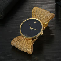 2022 Hot Seller Custom Logo Label Gold Sliver Sexy Luxury Women Lady Wrist Watch Quartz Mesh Belt Watch celet Watch