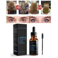 Natural Castor Oil Eyelashes Growth Essential Oil Thick Longer Nourishing Enhancer Lash Eyebrow Hair Growth Liquid Castor Serum