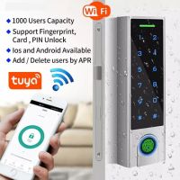 Tuya รีโมทประตูบลูทูธ2.4G Wifi 125Khz Ip66ด้วยลายนิ้วมือกันน้ำการควบคุมการเข้าถึงโลหะล็อคประตูไร้สายลายนิ้วมือ