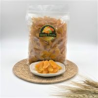 Dried Peach Slice ลูกพีชอบแห้งแบบ เกรด A สูตรน้ำตาลปกติ ผลไม้อบแห้ง By Happy Fruits