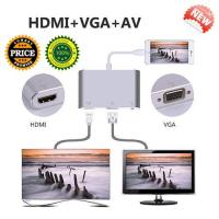 Lighting To HDMI USB VGA 3.5mm HD Vedio Audio Cable Cord Adapter For ios