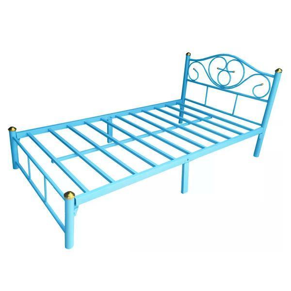 ลดกระหน่ำ-เตียงเหล็กอย่างดี-รุ่นคลาสสิคสีฟ้า-ขนาด-3-5-ฟุต-ขา-2-นิ้ว-แข็งแรง-ทนทานมาก